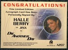 2012 Halle Berry Autographed A207 James Bond 50th Anniversary Series 2 Card