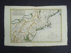 Antique Map Of The Northern United States By Rigobert Bonne 1780
