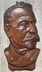 Spanish American War Admiral George Dewey Carved Wood Wall Plaque Navy