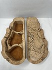 Stunning Studio Crafted Oregon Maple Burl Jewelry Box W  Leather Bottom 12    X 5   