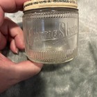 Vintage  Burma Shave Rare 7oz Glass Jar With Metal Lid Advertisement
