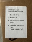 25     559  Primo 18 Spoke Wheelchair Wheels Solid Polyurethane Tires No Markings
