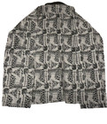 African Dashiki Casual 100  Cotton Hippy Black White Print Party Top