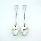 2 Large Antique Sterling Silver George Iii Serving  basting Spoons 1804  355 G