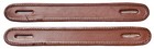 Lot Of 2 Brown Leather Double   Stitched Slotted Steamer Trunk Handles  100br