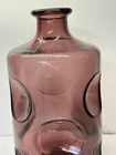 Vintage Amethyst-purple Glass Indented Circle Decanter Bottle vase-taiwan 7 3 4 