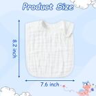 6pcs Snap Muslin Cotton Baby Bibs White Feeding Bib With 6 Absorbent   Soft L   