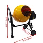 8 48 Cu ft 240l Electric Cement Mixer Concrete Mortar Machine With 2 Blade 28rpm