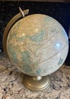 Vintage Cram s Imperial World Globe Gold Metal Stand Ussr Large Shelf Desktop