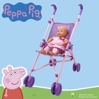 Peppa Pig  Doll Umbrella Stroller - Purple  Pink  Flowers