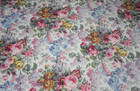 Ralph Lauren Custom Allison Floral Ribbons Red pink blue Tablecloth 57  X 100 