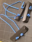 3 Pack - Blue Ski Boot Boots Carrier Carry T Handle Blue Rope Strap Straps Cord