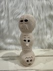 3 Headed Sculpture 8 5   h Signed Floyd Art Design Deco Pottery Faces Culture