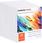 Canvases For Painting - 8x10 12 Pack Art Paint Canvas Panels Set Boards