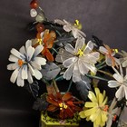 Vintage Chinese Jade Asian Bonsai Flower Tree Cloisonn   Enamel Pot Wood Stand  1