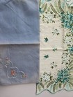 Lot Of 17  Vtg Hankies Handkerchiefs Floral Embroidered Ladies Flowers Pink Blue