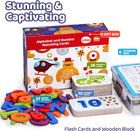 Alphabet Flash Cards Wooden Letter Puzzle Abc Sight Words Matching Games Countin