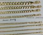 Cuban Link Chain 14k Solid Gold 2mm - 9 5mm Women s men s Necklace Chain 16 -30 