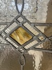 Beautiful Stained Glass Window Water Glass And Center Design  Solid Wood Frame