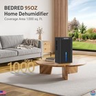 95oz Ultra-quiet Dehumidifier For 1000 Sq ft With Auto Shut Off   7-color Light