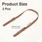 2 Pcs Adjustable Leather Replacement Purse Straps  Brown