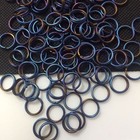 10pcs 10 12 14mm Titanium Alloy Circle Key Ring Hanging Split Ring Keychain