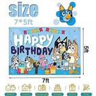 Blue Cartoon Sheepdog Happy Birthday Backdrop 7x5ft Birthday Backdrop Decoration