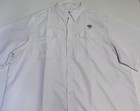 Bsa Shirt Adult 2x White  Nylon Vented Boy Scouts Uniform Stretch Fishing