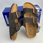 Birkenstock Arizona Soft Footbed Clogs Mocha Suede Leather Unisex Sandals 37-45