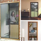 Magnetic Screen Door Mesh Curtain Durable Heavy Duty Mosquito Net Bug Hands Free