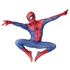 Us Peter Parker Spider Suit Spiderverse Red And Blue Costume Detached Mask Gifts