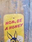 Original Paper  bunny Bread  Sign Advertising Grocery Honey Market Store 
