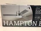 Hampton Bay Madison 52 In  Led Brushed Nickel Indoor Ceiling Fan New