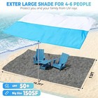 Beach Shade  Upf50  Portable Beach Shade Tent  150 Sq  Ft  Beach Shade Canopy 