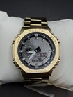 Activa Dual Time Men s Analog Digital Sport Watch Gold Metal Band Quartz 3atm