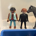 Playmobil Knight Castle Horse  Weapons  Armor  2 Figures  Carry Case Accessories
