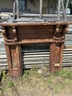 Antique Vintage Wood Fireplace Mantle 