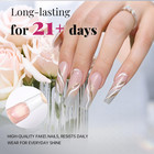 French Nail Tips - Acrylic Soft Gel False Tips 500pcs Half Cover Square Fake Nai