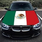 Mexico Flag Car Hood Cover 3 5x5ft Mexican Car Bonnet Banner Elastic Fabrics