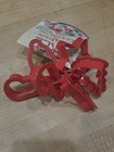 Vintage Jell-o Holiday Jigglers Christmas Red Plastic Cutters With Card