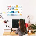 Acrylic Business Card Holder Wall Mount     16 Pockets  Clear Sticker Display Rack