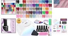High Shine Gel Nail Polish Set - 60 Pcs With Uv Lamp   Complete Manicure Kit