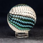 Bryan Trillas Glass Marble filigree Cane uv Reactive blue Green White Black 1 46
