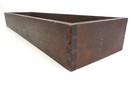 Antique 19th Century Primitive Mahogany Wood Dovetailed Long Storage Box