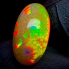 Untreated Black Opal 3 1ct Honeycomb Cabochon  Natural Fire Opal Jewelry 14x8 Mm