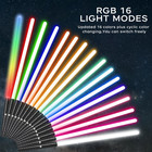 Lightsaber  Metal Hilt Dueling Light Sabers Rgb 16 Color Fx Sound Doubled Blade