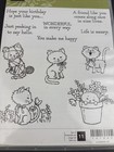 Stampin Up Pretty Kitty Stamp Set -birthday  Cat  Hello  Happy  Friend  Flowers