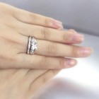 Princess Cut Wedding Engagement Ring  925 Sterling Silver  stainless-steel  7 