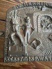 Antique 1852 S c  Herring   Co  Water St  Ny  Cast Iron Fire Proof Safe Plaque