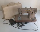 Vintage Singer 328k Portable Sewing Machine W case  read Desc 